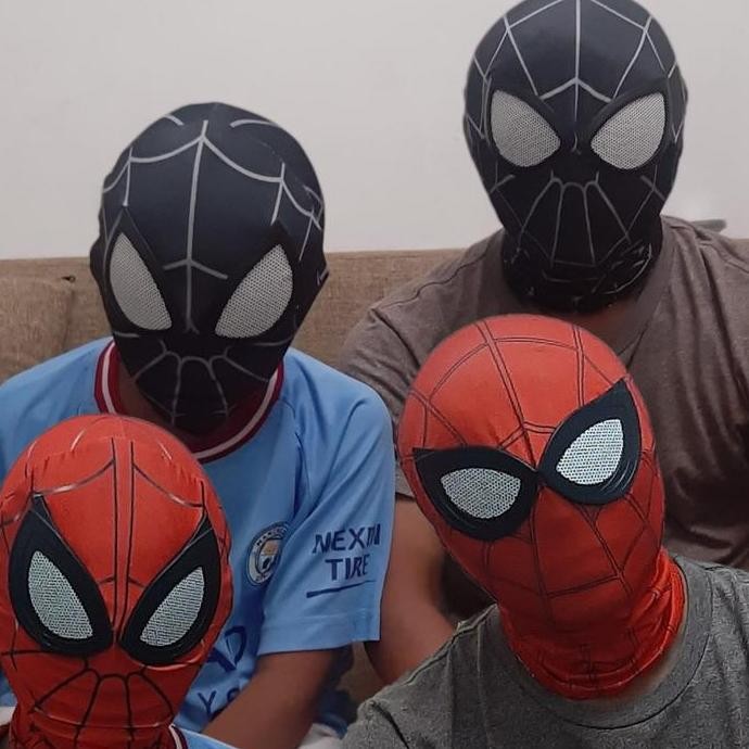 topeng spiderman kostum spiderman masker kain wajah spiderman cosplay