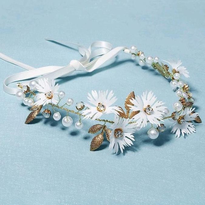 new Headpiece Bando Hijab Crown Pengantin Aksesoris