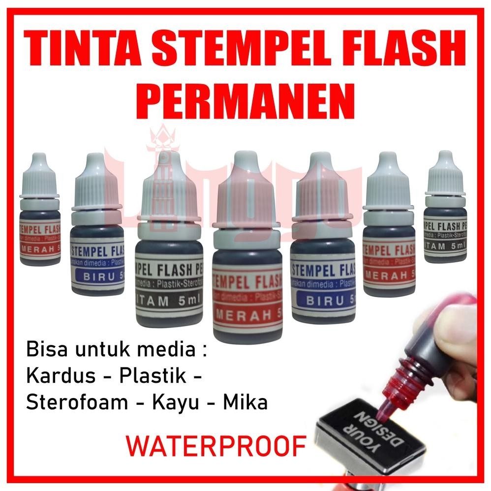 

Readyy!! Tinta StempelFlash Permanen Waterproof