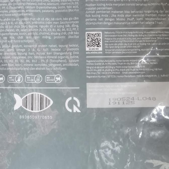 Minino plus 10 Kg makanan kucing 10kg Freshpack no maxi murah