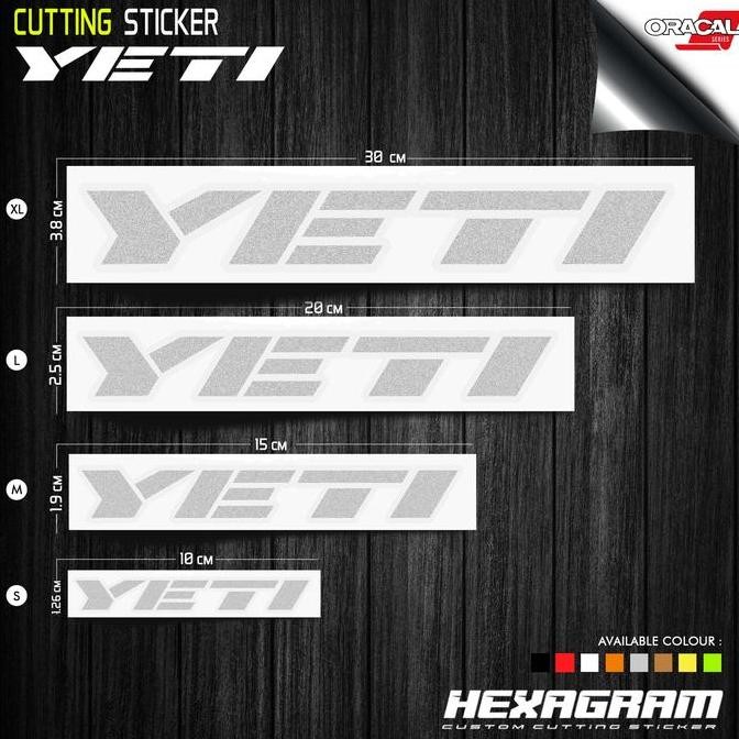 ready Cutting Sticker Sepeda YETI Logo | Stiker Sepeda Logo YETI | YETI
