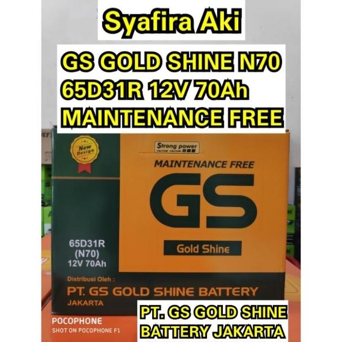 GS MF (AKI KERING) N70 / 65D31R 12V 70Ah Aki Mobil murah