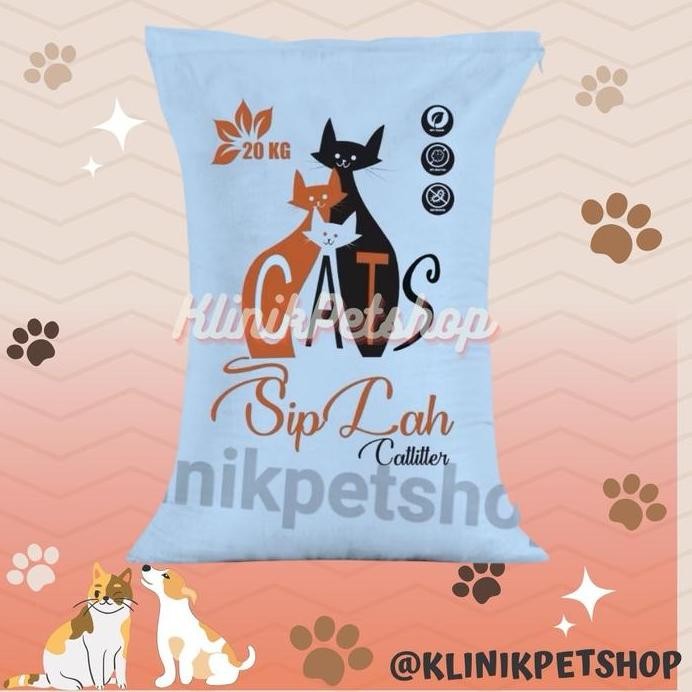 SIPLAH PASIR KUCING 20 KG GUMPAL / 25 LITER PASIR GUMPAL WANGI murah