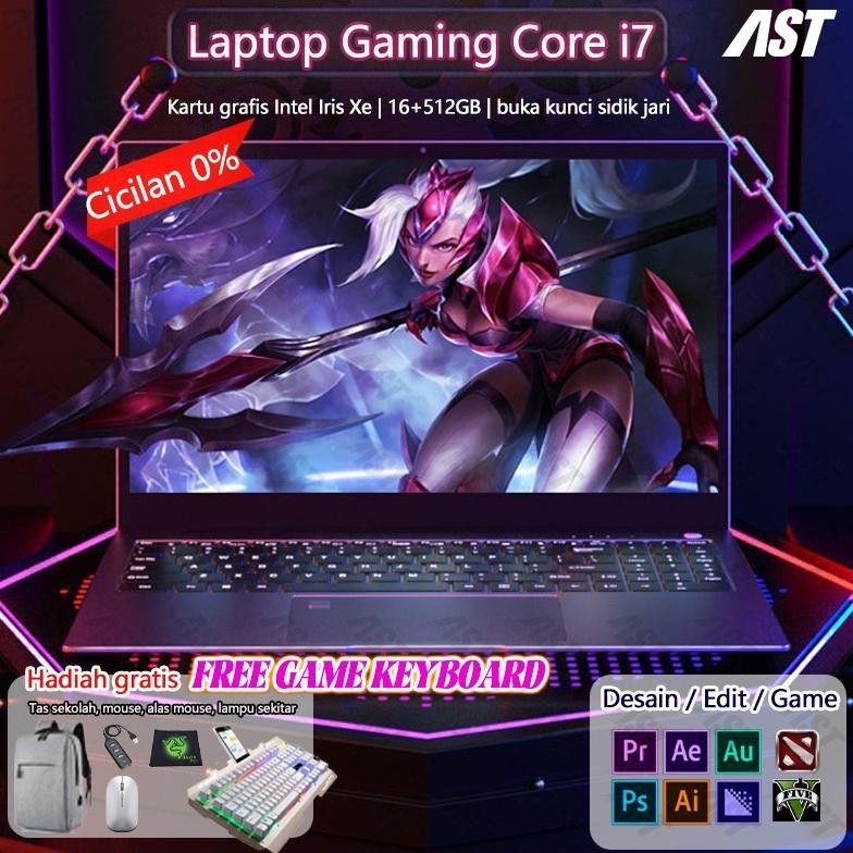 Terlaris Edit/Code/DesignLaptop Gaming Intel Core I7-1185G7 Baru15.6 Inch Ram16G+512Gb Ssd Win11+Gar