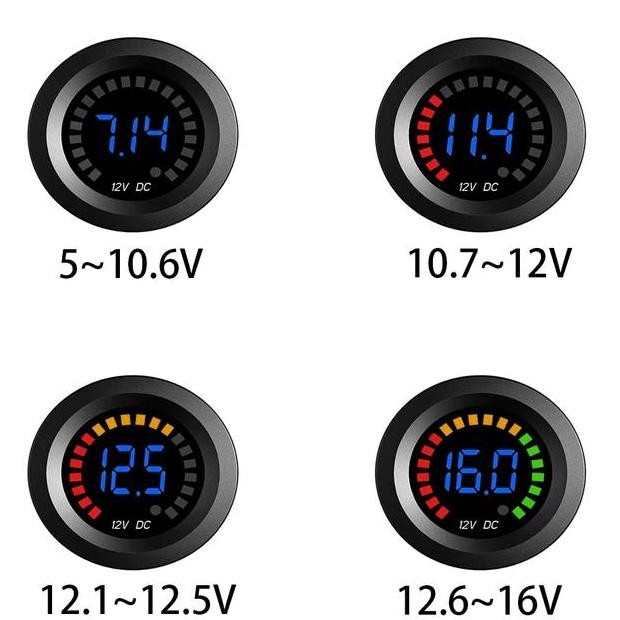 Voltmeter Digital Motor Mobil Display LED Volt Meter Gauge DC 12 Volt murah