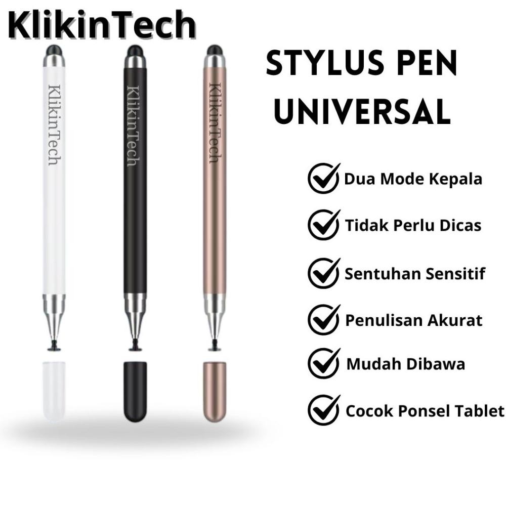 [MURAH] Stylus Pen Universal 2in1 Stylus Pen Android Stylus Pen Ipad Redmi Pad Se Samsung Tablet HP