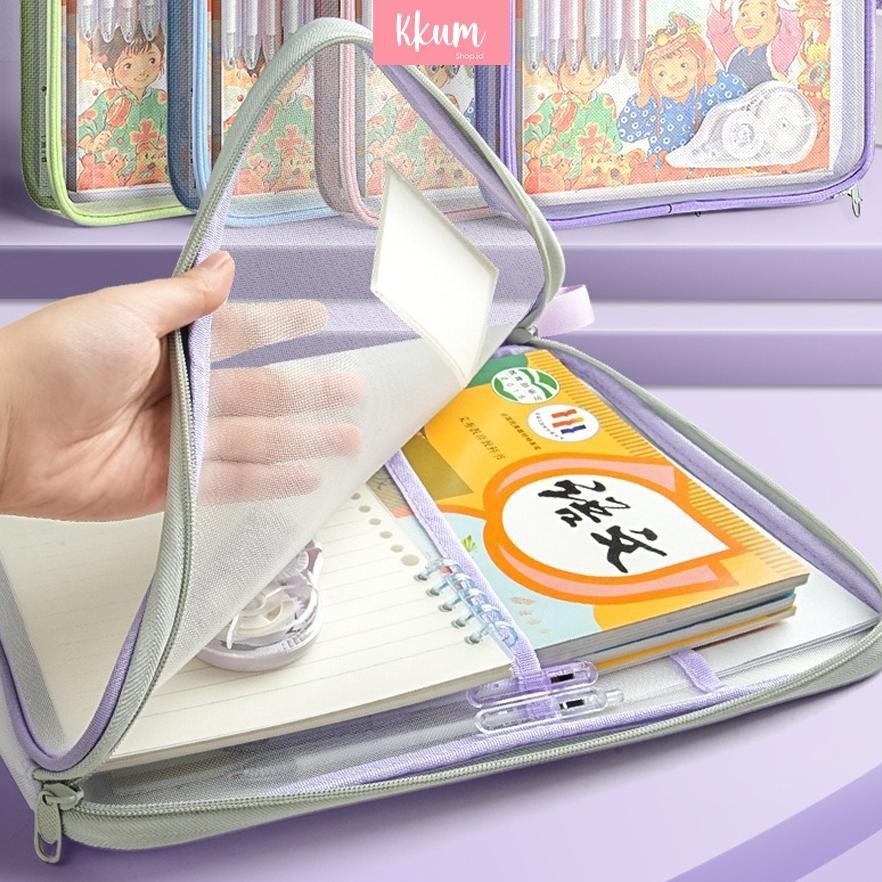 

Update Document Bag Transparan 3 Lapis / Tas Folder Portabel Jaring Penyimpanan Kertas ..