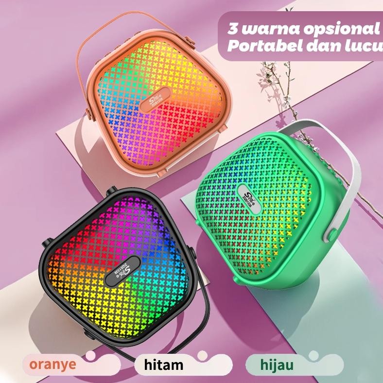 Special - PRO MAX BASSMAIKET Speaker Bluetooth Karaoke Super Bass 2 mic Portable Mini Advance MP3 Pl