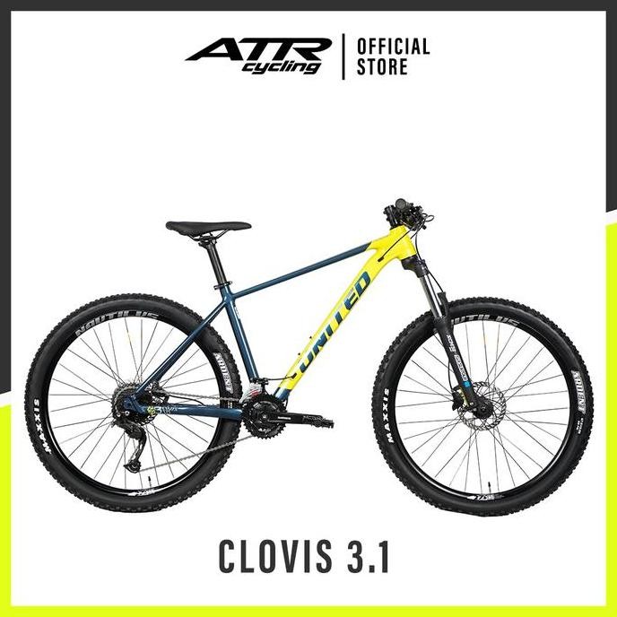 TERMURAH - Sepeda Gunung MTB UNITED CLOVIS 3.10 27.5" M (17) - 18SP YELLOW GREY