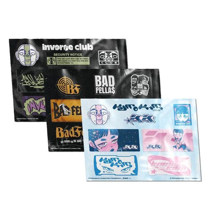 

Baru Inverse Club Aio Sticker Set - Stiker Custom Lucu Fullpack