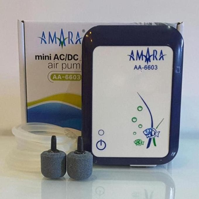 Mesin Pompa Udara Airpump Mini Ac Dc Akuarium Aquarium Aerator Amara Kualitas Terbaik Harga Termurah