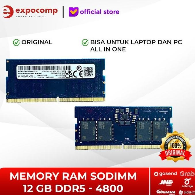 TERLARIS - MEMORY RAM SODIMM 12 GB DDR5 - 4800 ORIGINAL NEW LENOVO GAMING LOQ BISA UNTUK LAPTOP DAN 