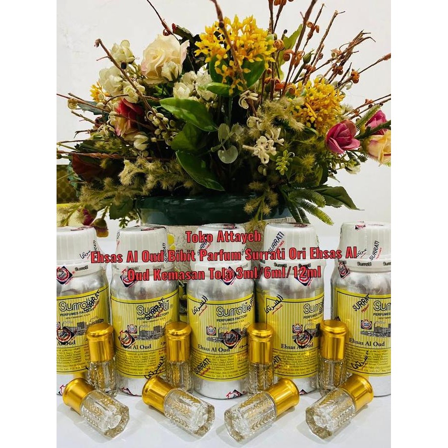 Ehsas Al Oud Bibit Parfum Surrati Ori Ehsas Al Oud Kemasan Tola 3M/6M