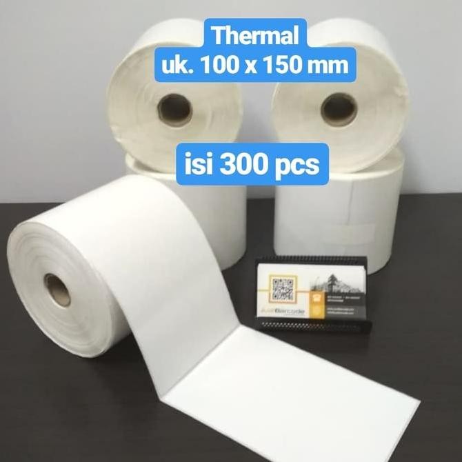 

Baru Label Thermal 100X150Mm 1 Line Isi 300Pcs Gap 2Mm Core 1 Inch