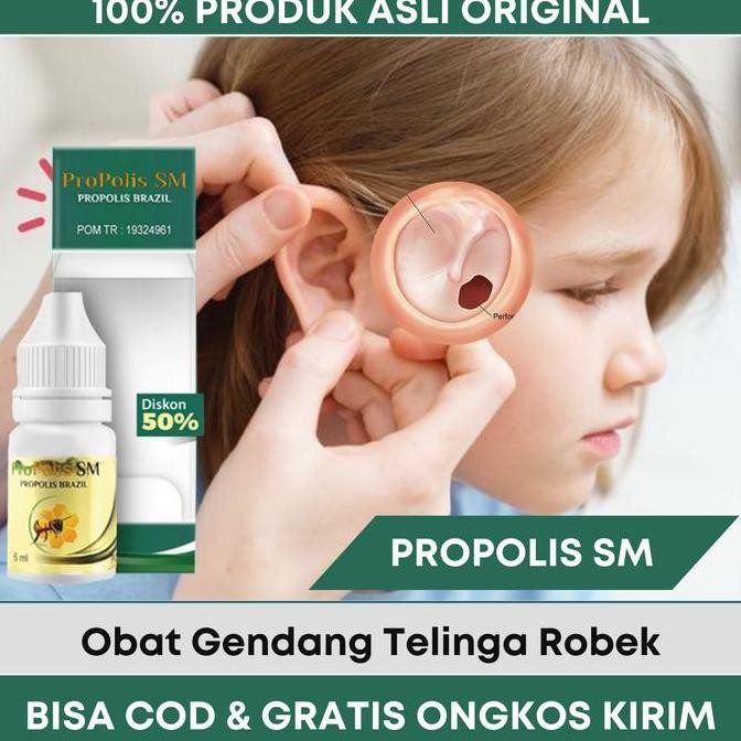 Asli Propolis SM Tetes Gendang Telinga Robek/Pecah - Obat Herbal Sakit Kuping Shopee
