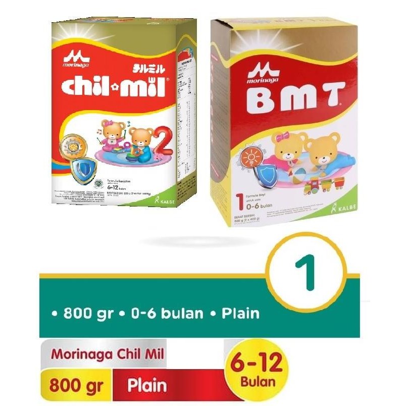 terbaru morinaga bmt 0-6 / chil mil 2 susu formula bayi 6-12 bulan 800g shopee