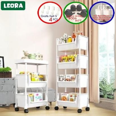 LEORA DEEP 4 SUSUN KOMBINASI Rak SUSUN Serbaguna Rak Sudut Rak Plastik Rak Buku Rak Jumbo Rak Sepatu
