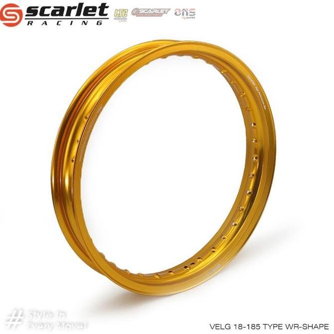 SCARLET RACING - VELG PELEK RIM ALLOY MOTORCYCLE MOTOR RING 18 185