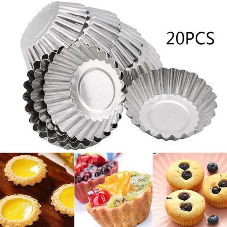 20 PCS CETAKAN KUE PIE / LOYANG PIE BUAH / CETAKAN PIE MINI / SUS PIE