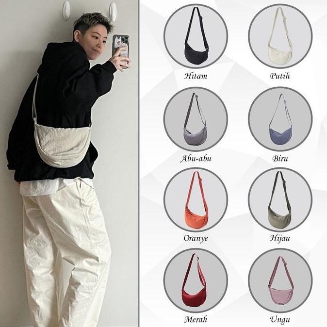 terbaru tas pangsit mini korea - tas selempang kanvas wanita siswa cewek kecil lucu