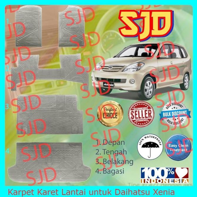 Karpet Mobil / Karpet Karet Lantai Mobil Xenia (Warna Hitam)
