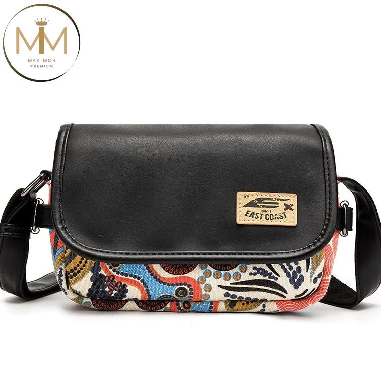 Maxmor M209 Tas Selempang Pria Kulit Tas Kulit Pria Tas Pria Tas Jalan Bahu Motif Batik