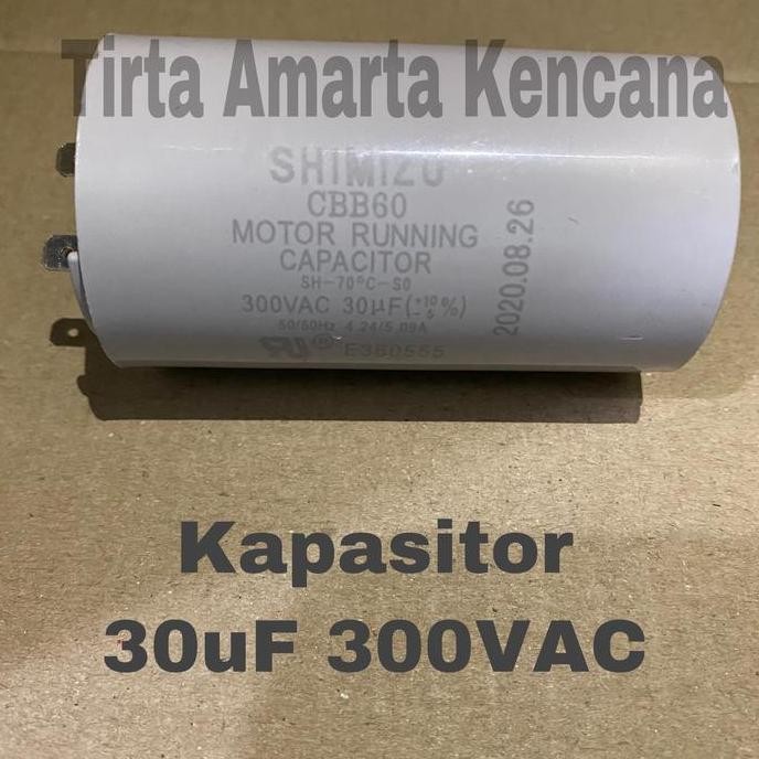 DISKON KAPASITOR POMPA AIR 30UF SHIMIZU - CAPACITOR SHIMIZU PS-135 ORIGINAL