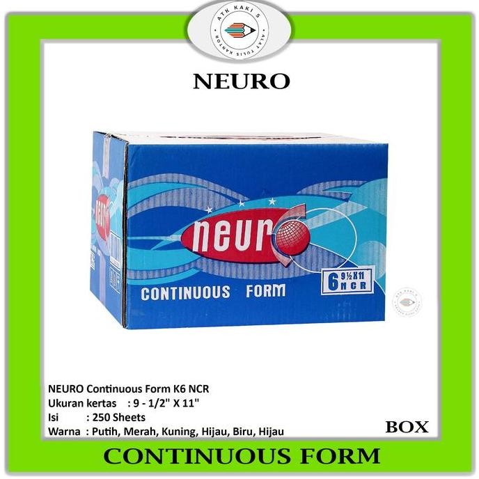 

TERBARU - Continous Form 91/2 x 11 6 Ply ( K6 Neuro ) NCR / Kertas Komputer