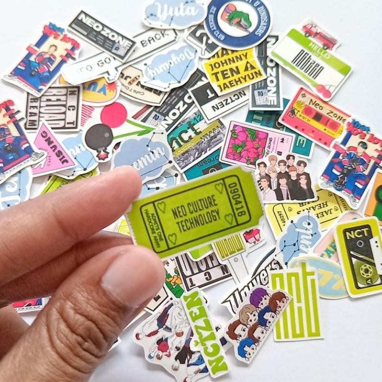 Rwet-23 Stiker Mini Kpop Nct Bahan Vinyl Glossy Waterproof - Stiker Kpop Ukuran Kecil Glossy