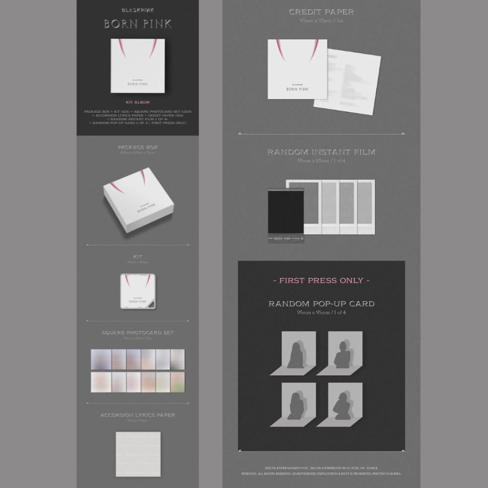 Ul-64 [Ready Stock] Album Blackpink Born Pink 2Nd Album & Kit