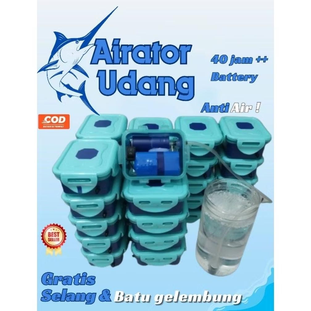 Airator Charger Tahan 40 jam Untuk Umpan Udang & Ikan Hidup