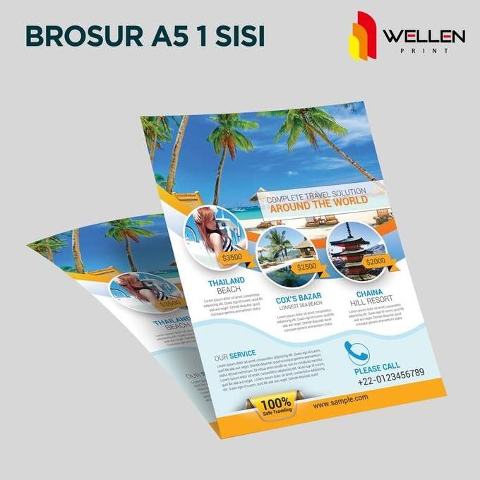 

TERLARIS - WELLEN PRINT - Cetak / Print Brosur / Flyer A5 1 Sisi / Satu Muka Art Paper 150 Gr Media Promosi Produk