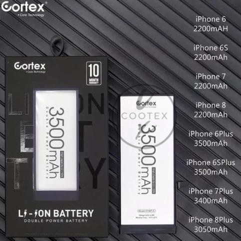 Batre baterai iphone 8-2150mAh / 8Plus-3400mAh double power cortex Original Terlaris