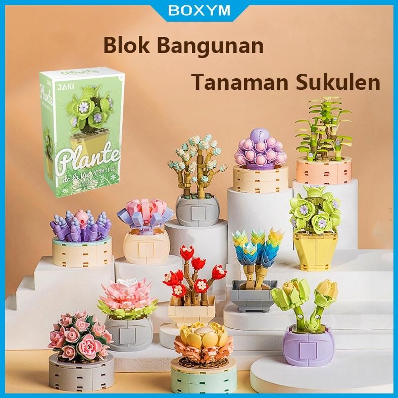 Rt-342 Pot Sukulen Bunga Diy Mini Flower Block / Mainan Kreatif Ruang Dekorasi Buket / Tanaman Kehid