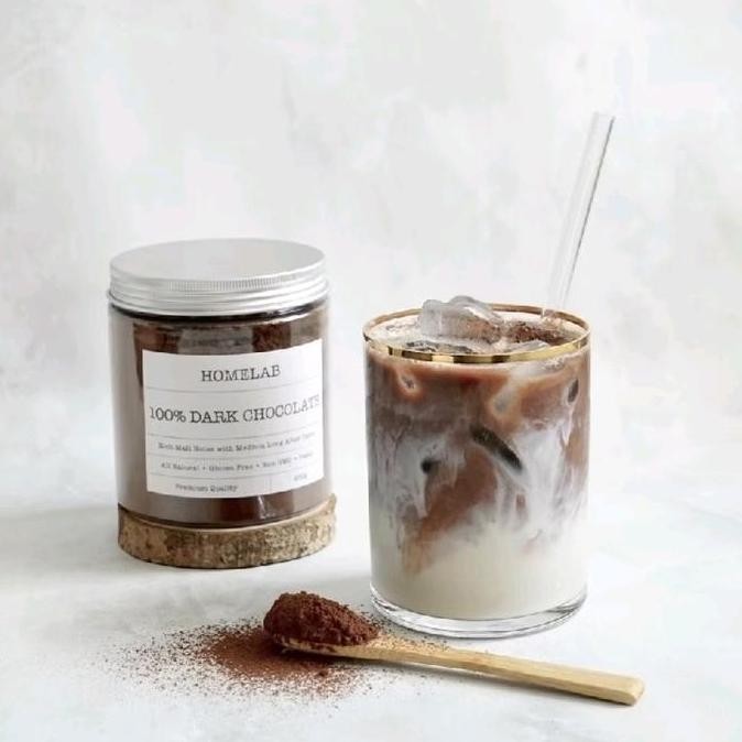 

Terlaris Homelab - Dark Chocolate Powder - Jar - 100Gr - Bubuk Cokelat Premium Ready Stok