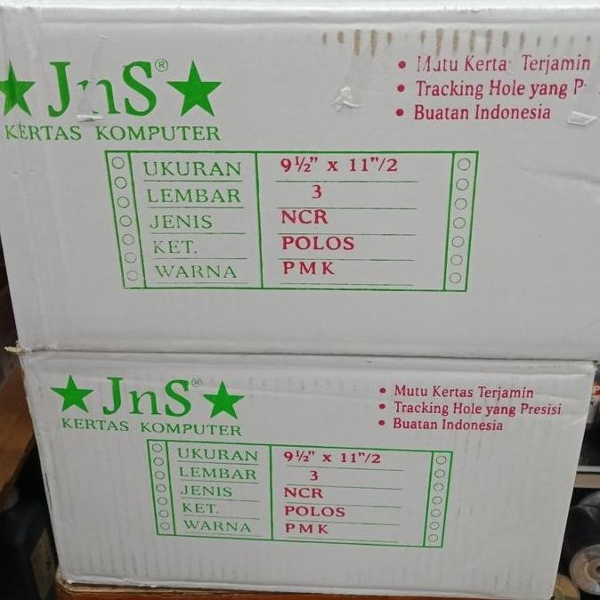 

TERBARU - Continuos Form JNS 9,5 x 11/2 3ply NCR (Kertas Komputer)