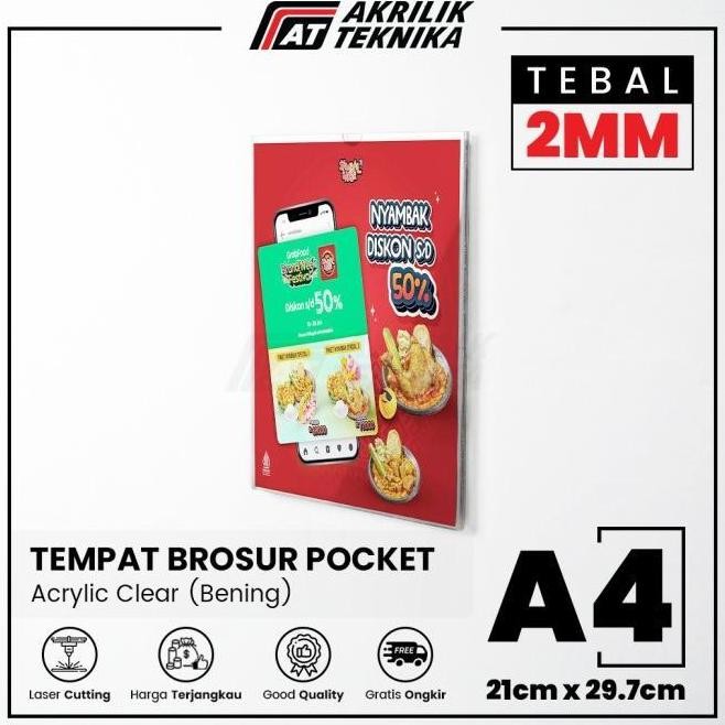 

READY ACRYLIC POCKET FRAME / AKRILIK THICKER / AKRILIK BROSUR A4