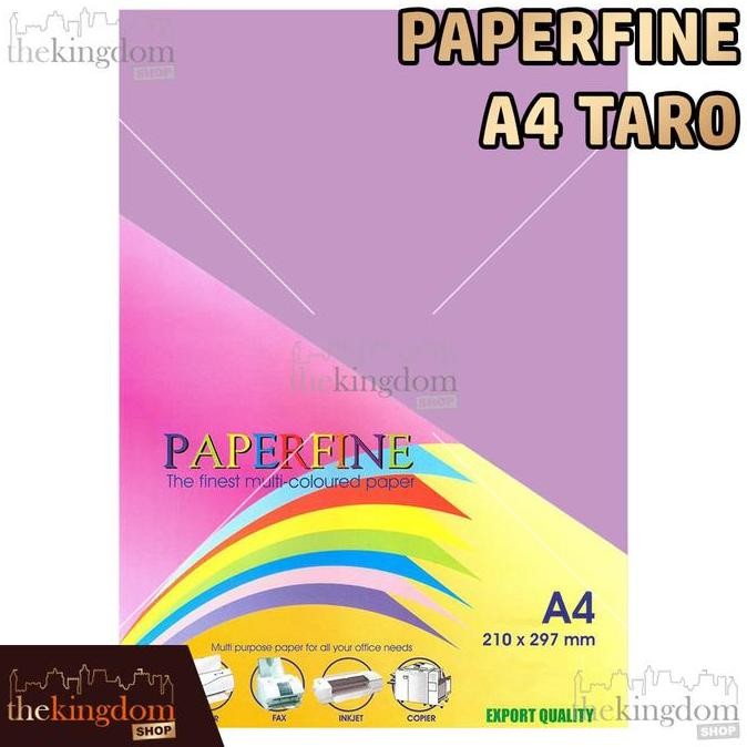 

NEW Paperfine Kertas HVS Warna A4 Taro Violet Ungu Purple / Isi 500 Lembar