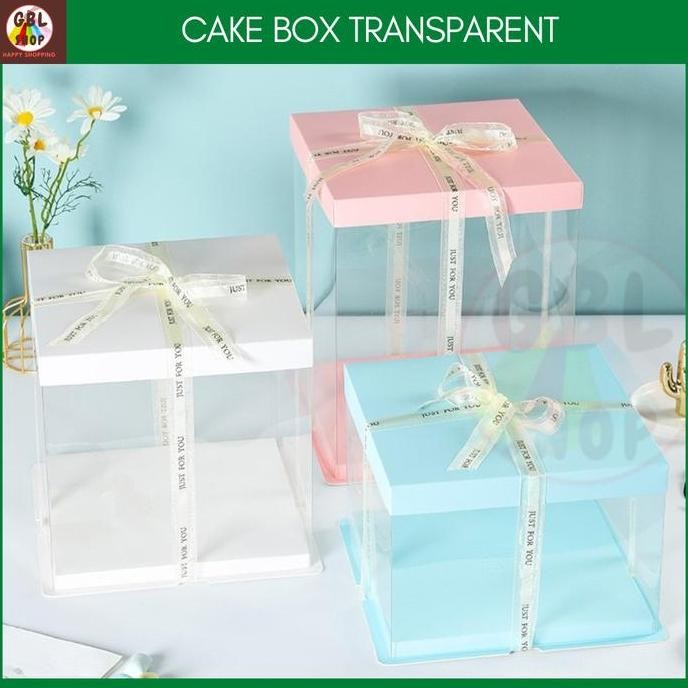 

BEBAS ONGKIR - Kotak Mika Kue Ulang Tahun 26x26x18 Birthday Cake Box ( 5 pcs )