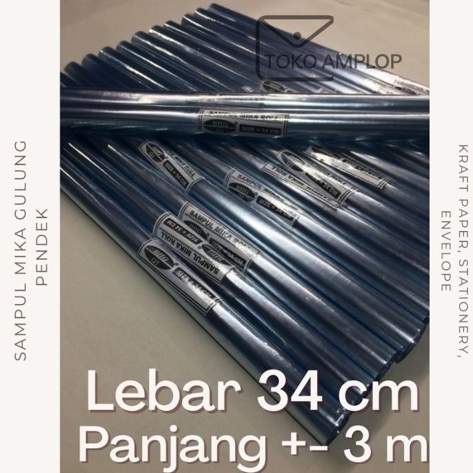 

Sampul Buku Mika Gulung sampul Plastik Roll Bening 34cm / 45 KWARTO/BOXY