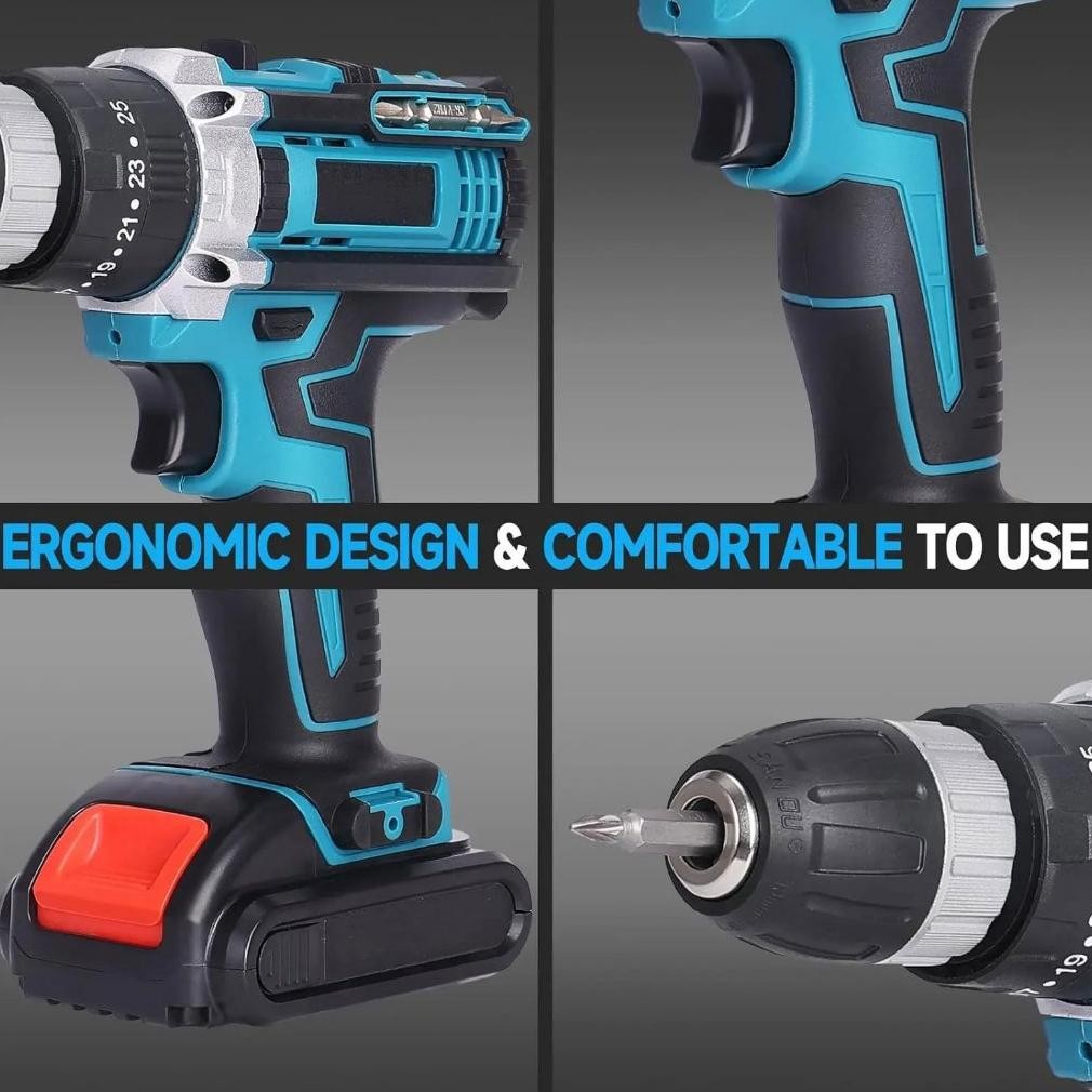 298VF Mesin Bor Impact Drill bor listrik Bor baterai Cordless Drill Bor Listrik Set Bor lengkap mesi