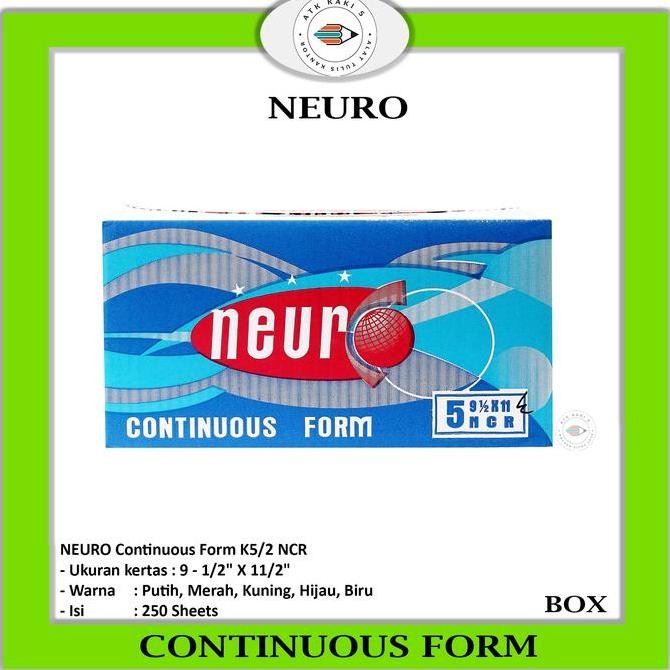 

TERLARIS - Continous Form 91/2 x 11 5 Ply/2 ( K5/2 Neuro ) NCR / Kertas Komputer