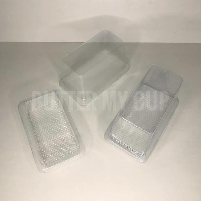 

TERLARIS - Kotak Kue, Slice cake box mika bentuk persegi panjang