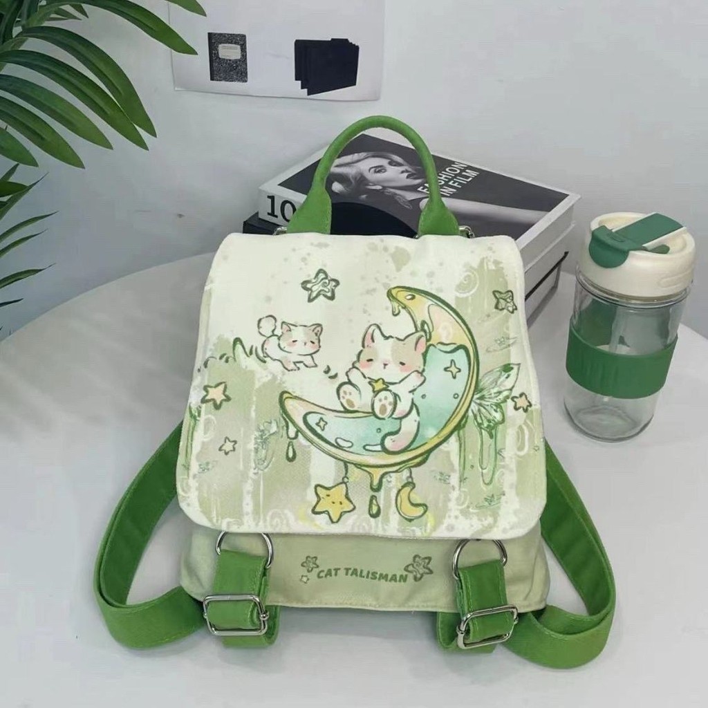 【TasBagus】【COD】Tas Ransel Pesta Tas Sekolah Siswa Tas Kanvas Lucu Desain Ringan Kapasitas Besar Rans