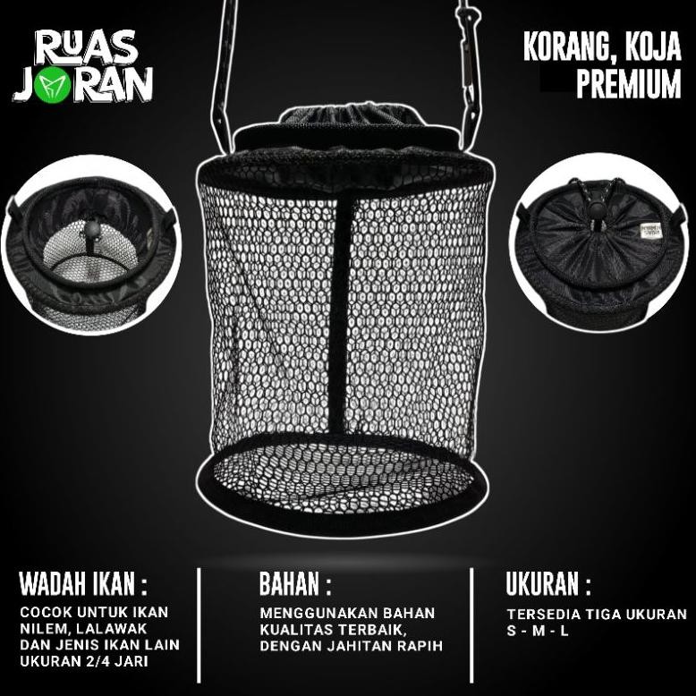 KOJA LIPAT PREMIUM - KORANG WADER PREMIUM - KERAMBA IKAN WADER - KEMPIS WADER - WADAH IKAN KECIL Nug