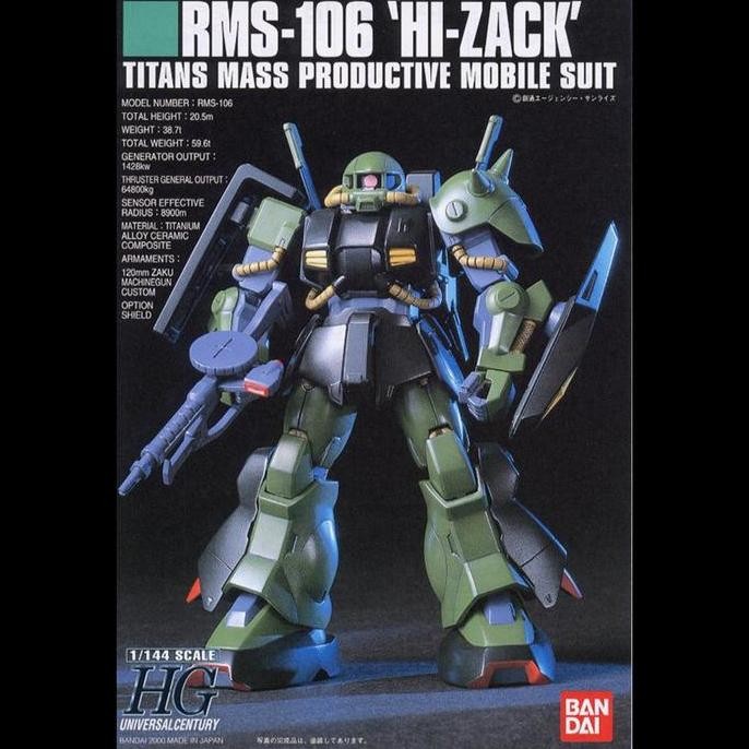 Bandai HG HGUC 1/144 RMS-106 Hi-Zack Gundam Not Zaku II Rx 78 2