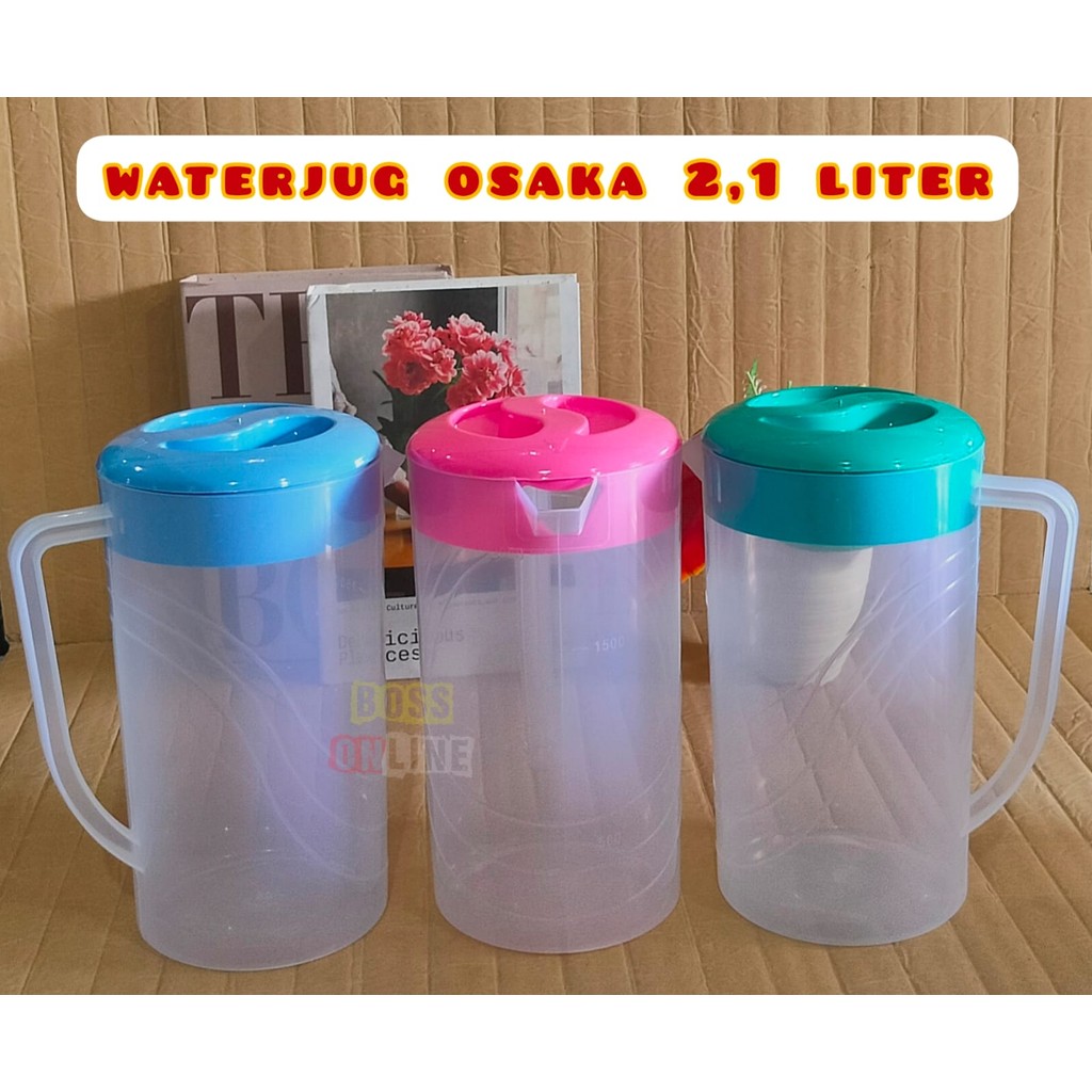 WATERJUG OSAKA KAPASITAS 2,1 LITER / TEKO AIR PLASTIK