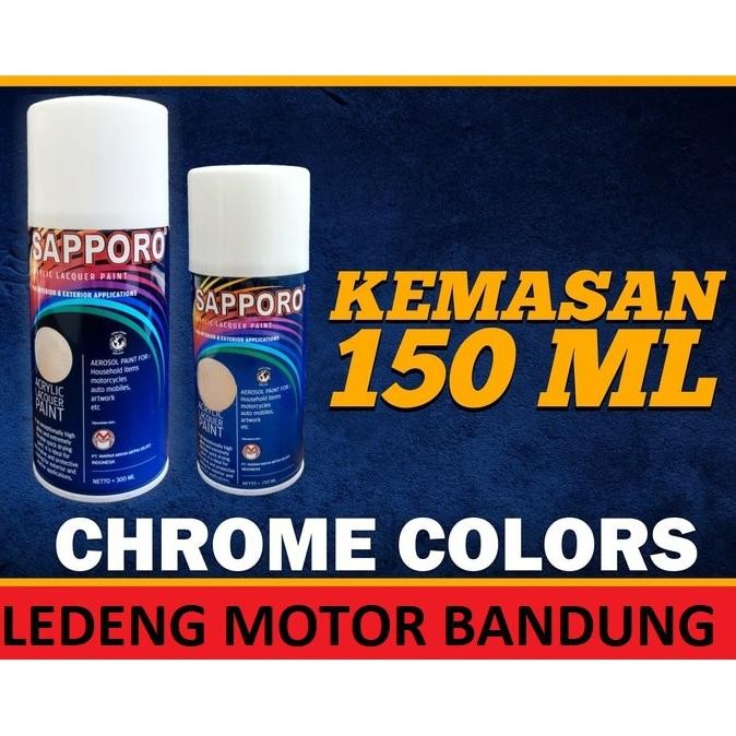 Kecil Sapporo Chrome Crome Cat Semprot Pylox Merek Saporo Paint 150ml Nugi