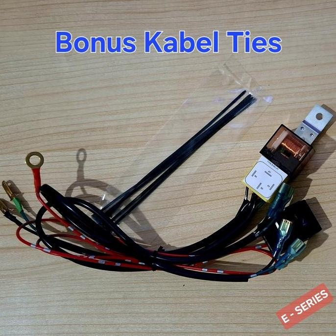 Kabel set relay Klakson motor 12v 80A 4 pin Universal Wiring Harness booster kit horn Double Single 