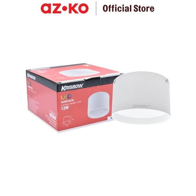 Azko Krisbow Lampu Downlight Led 12 Watt 4000K - Putih